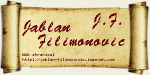 Jablan Filimonović vizit kartica